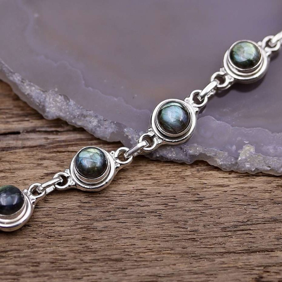 Bracelets colimacon  | Bracelet En Argent Et Pierre Labradorite