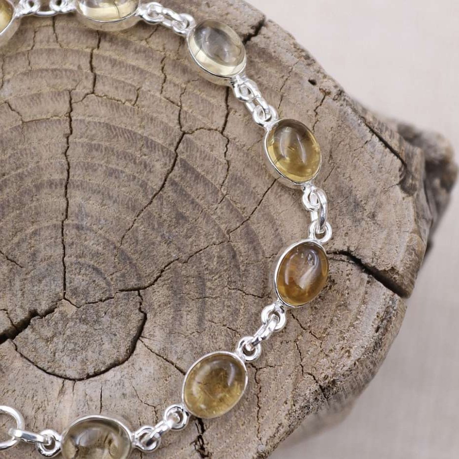 Bracelets colimacon  | Bracelet En Argent Et Citrine